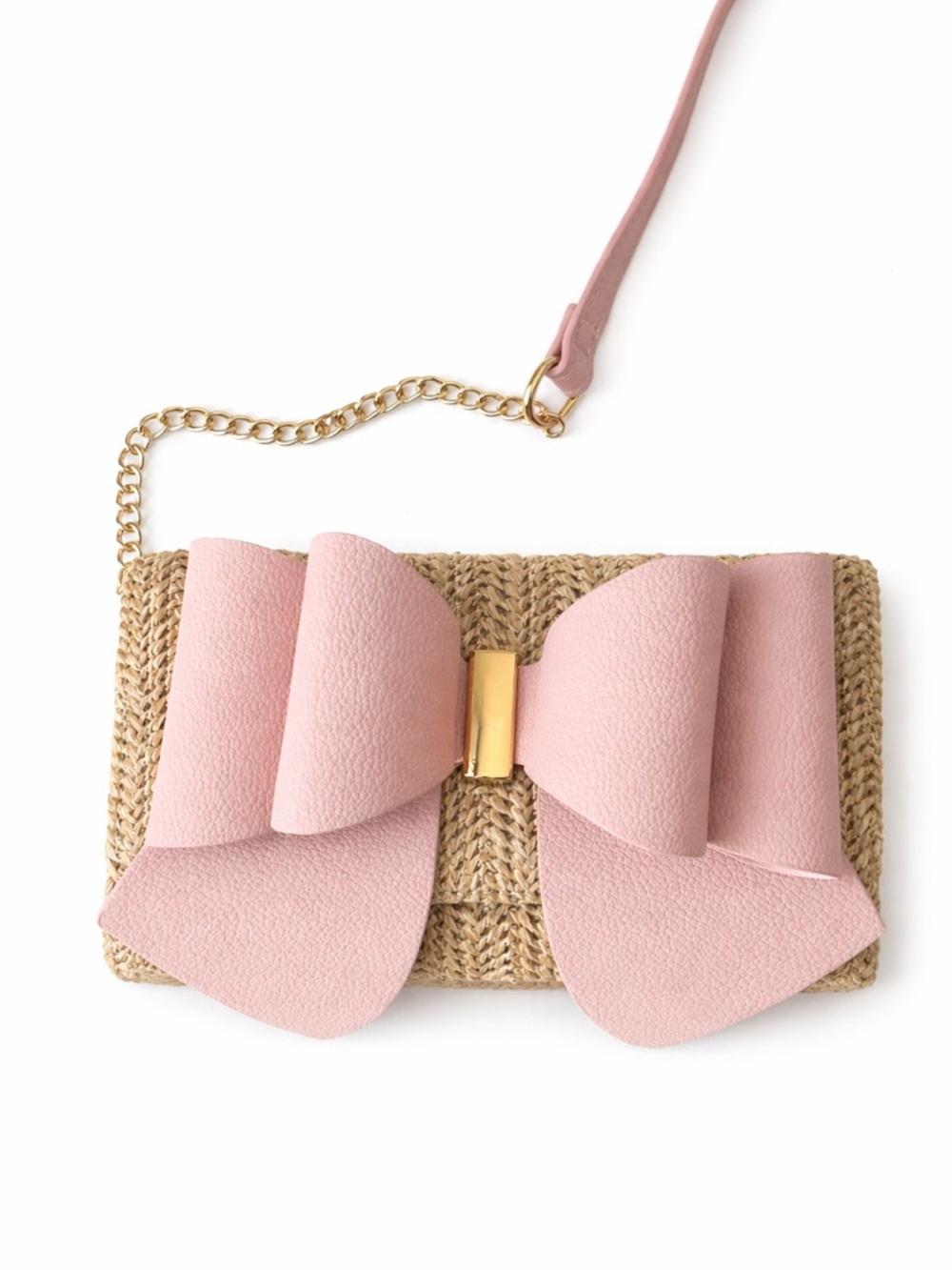 LIKE DREAMS Bonnie Straw Wallet Bowtie Crossbody Bag